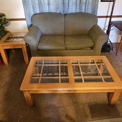 Lazboy Love Seat, Coffee Table, End Table