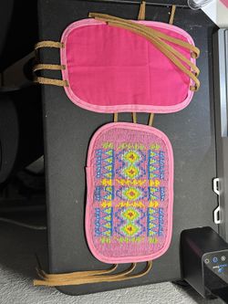 Pink beaded leggings