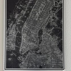 NEW YORK wall art on metal