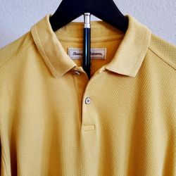 TOMMY BAHAMA MENS LONG SLEEVE SHIRT-SIZE M-70% SILK-VERY NICE!!