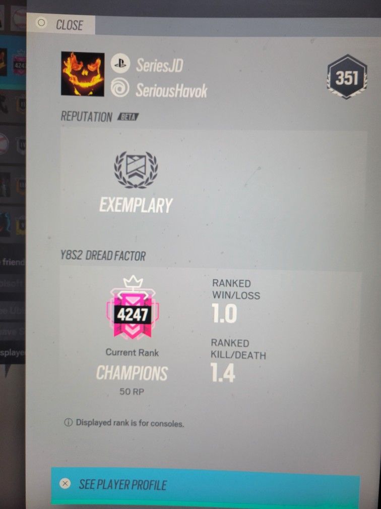 Playstation Rainbow Six Siege Account