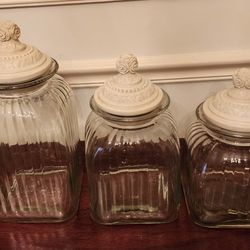French Country Glass Canister Set