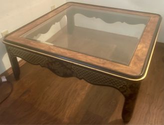 1980's Et Cetera Collection Black Lacquered Asian Chinoiserie Coffee Table from Drexel Heritage