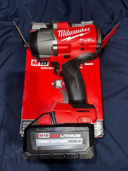 FREE BATEERY! 6.0ah with Milwaukee impact wrench 1/2