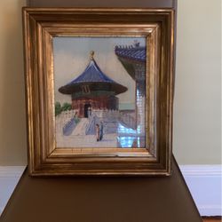 Pastel Drawing Of Temple Of Heaven In China