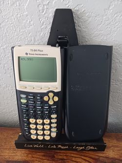 Texas Instruments TI-84 Plus Graphing Calculator White Blue Tested Works TI84