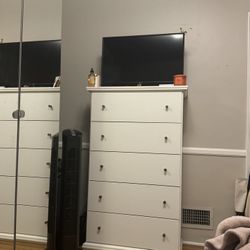 White Dresser - 6 Drawer 54”x 33”