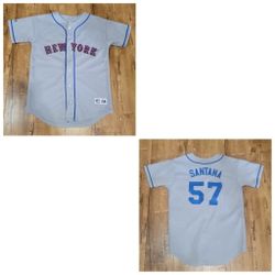 Vtg Majestic New York Mets Johan Santana Baseball Jersey MLB