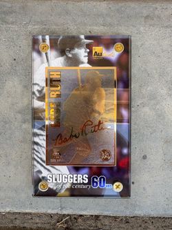 Framed babe Ruth card