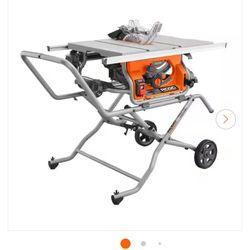 RIDGID 15 Amp 10 in. Portable Corded Pro Jobsite Table Saw with Stand