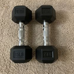 Dumbbells - Pair of 15s - Total 30 Pounds 