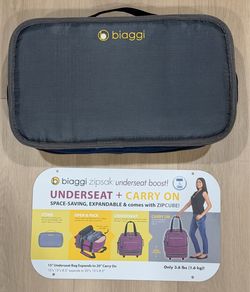 Biaggi Zipsak Expandable Bag w/Zipcube BRAND NEW NEVER USED.
