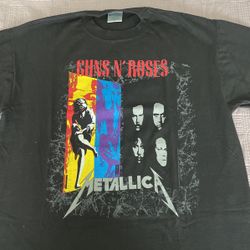Guns N Roses Metallica 1992 Concert Tshirt