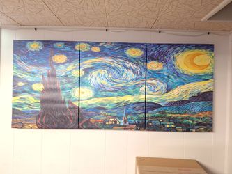 Starry Night Canvas 3 Pieces - Wall Art