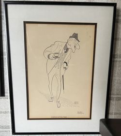 Al Hirschfeld Signed Print – Jimmy Durante (1965)
