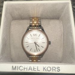 Ladies' Michael Kors Lexington Tri-Tone Stainless Steel Watch MK6642