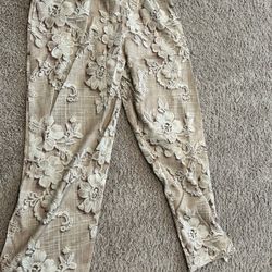 Floral Lace Casual Pants -XL