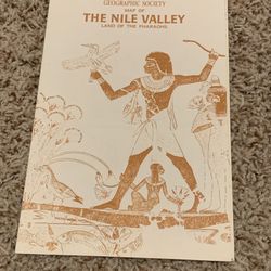 National Geographic 1965 The Nile Valley Land of the Pharaohs Map