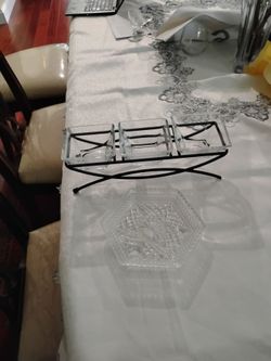 Two glass serving pieces $10 for both