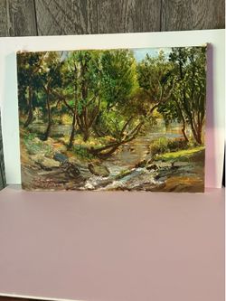 Painting on canvas signed