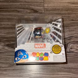 Disney Tsum Tsum CAPTAIN AMERICA Metallic SDCC 2016 Comic Con Exclusive Marvel