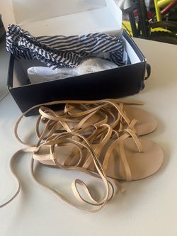 Women’s Strappy Sandals Size 9 Grecian Leather 