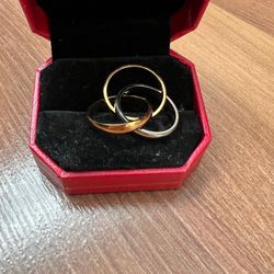 Triple Rolling Silver Rings 