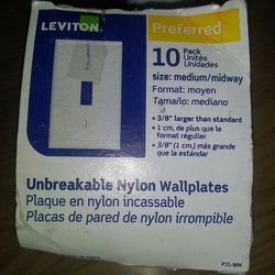 Leviton Preferred Nylon Wallplates 10 Pack
