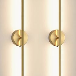 Set Of 2 Wall Sconce- Brass-  New In Box