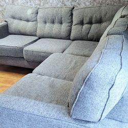 Gray L Shaped Sectional Couch Sofa Ashley Furniture 2 Piece Zardoni