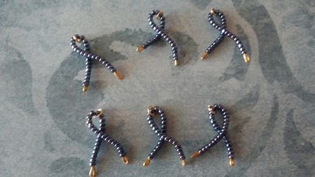 Hand Brain Cancer Awareness Charms