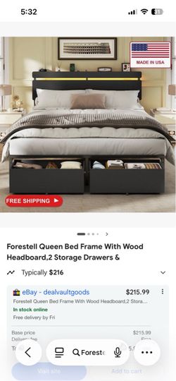 Queen Bed & Queen Mattress