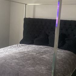 Black Canopy bed ( Bed Frame) ONLY
