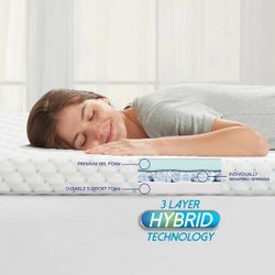3" Gel Memory Foam Hybrid Mattress Topper (Queen)