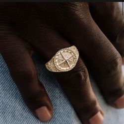 GLD Compass Ring in Yellow Gold Vermeil