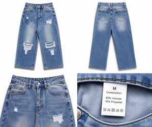 Brand New Distressed Wide Leg Jeans – Women’s Size Medium