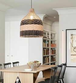 Gorgeous black and white boho pendant light