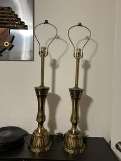Mid Century Brass Stiffel Lamps