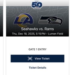 Seahawks vs. Rams - $150 Per