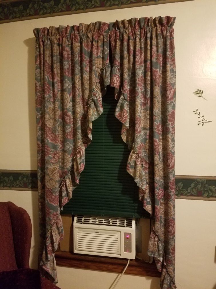Three pair of 84 inch curtains