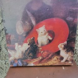 Kittens New Sealed Puzzle NIP Eugene Lamberts French 500 Pc Laurel Ink Fine Art new box damaged