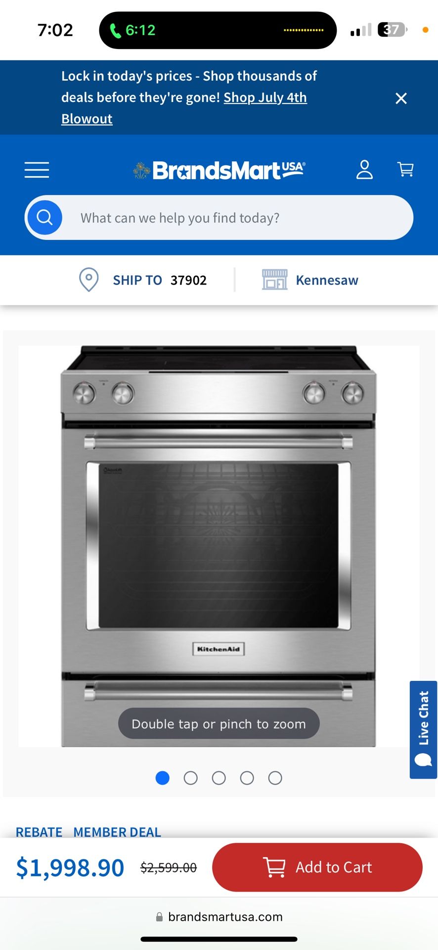 Kitchen aid Stove Brand New