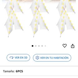 6 Party Tents For Kids Includes 6 String Lights