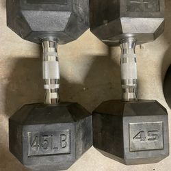 45 Lbs Dumbbell Set