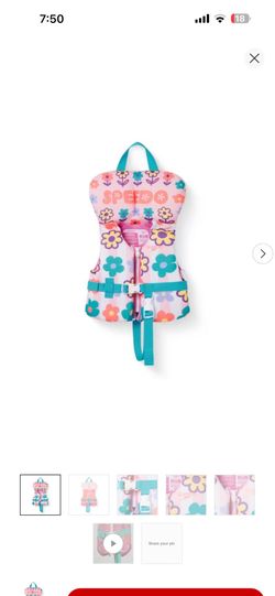 Speedo Infant Unicorn Flower Fields Kids' Life Jacket Vest - Pink Jacket