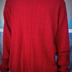 Tommy Hilfiger Cable Knit Sweater Men’s 2XL Red