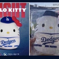 Dodgers Hello Kitty Squishmallow Plush SGA April 2025