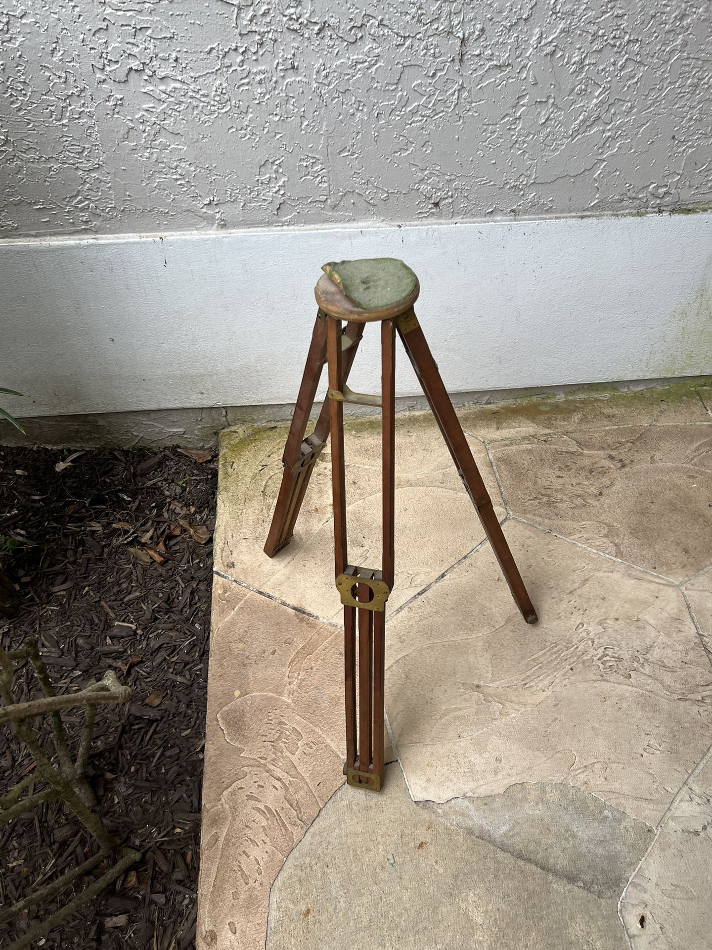 Vintage Camera Tripod Wood And Brass Kodak?