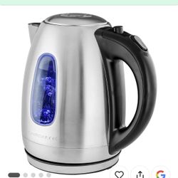 OVENTE Electric Kettle, 1.7L Stainless Steel Water Heater and Boiler for Coffee or Tea with BPA Free & Cordless Body, Auto Shut-Off, Boil-Dry Protecti