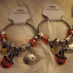 Halloween Charm Bracelets,  stretch 